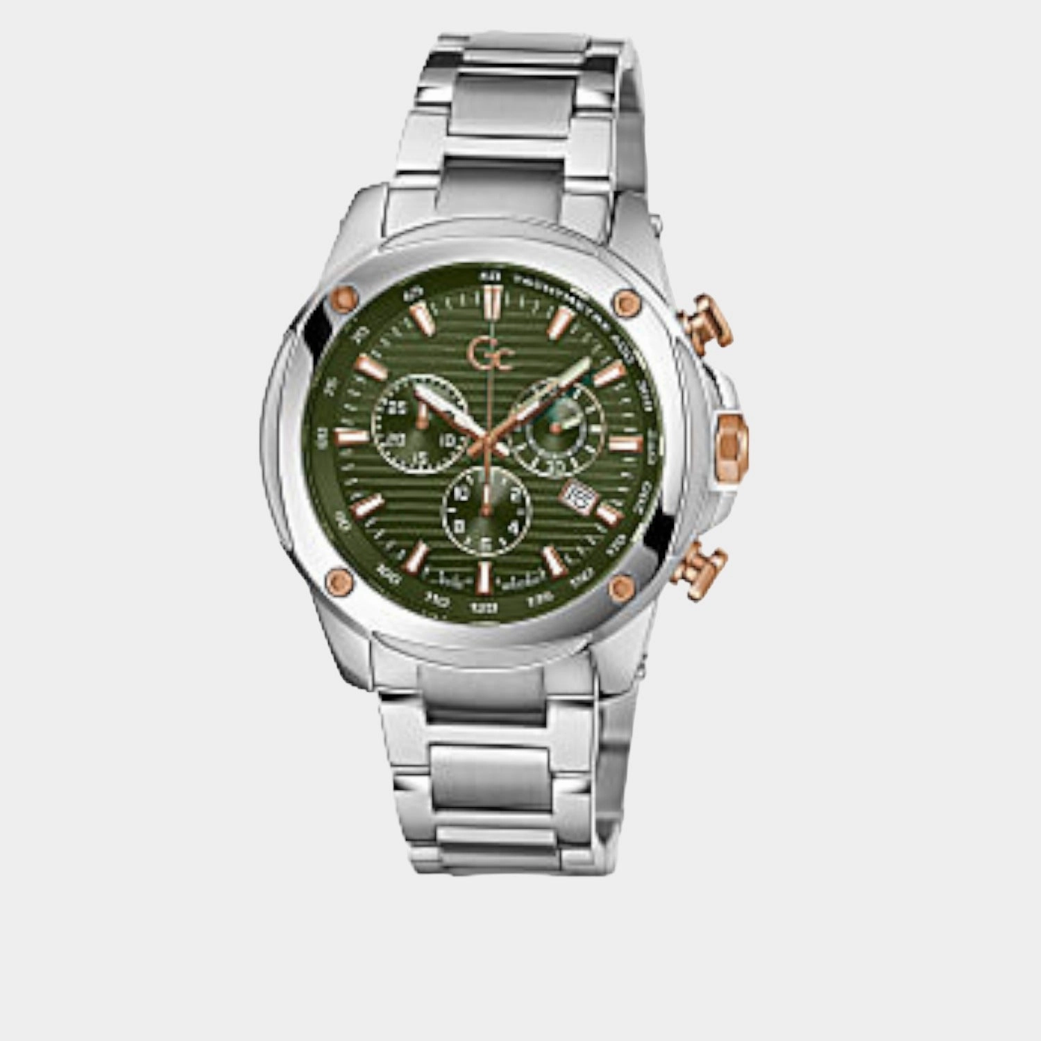 Men Green Stainless Steel Chronograph Watch Z13003G9MF