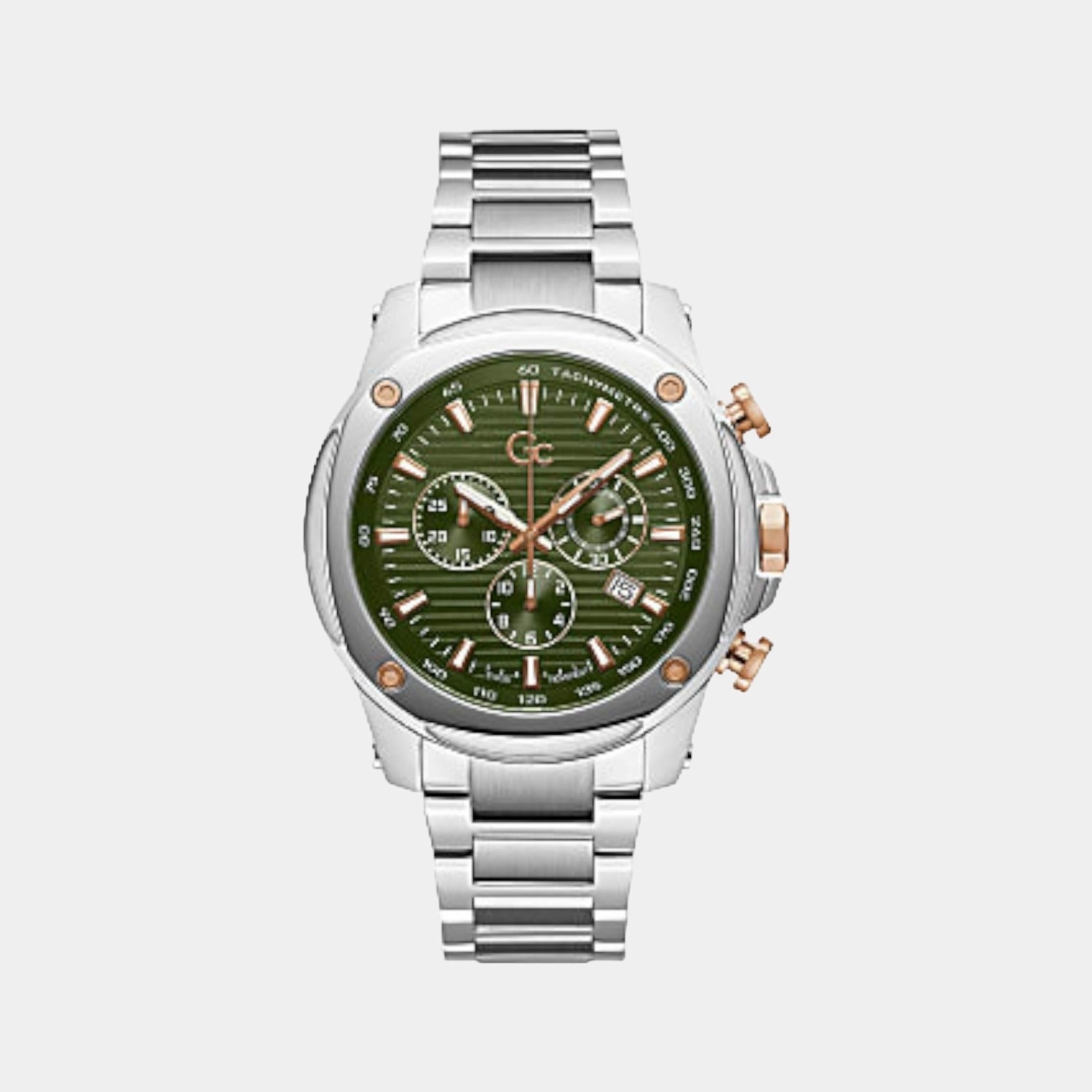 Men Green Stainless Steel Chronograph Watch Z13003G9MF