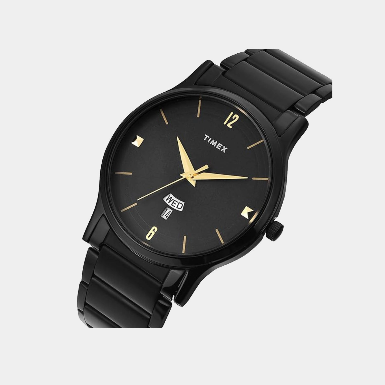 Men Quartz Black Dial Analog Stainless Steel Watch TW000R459
