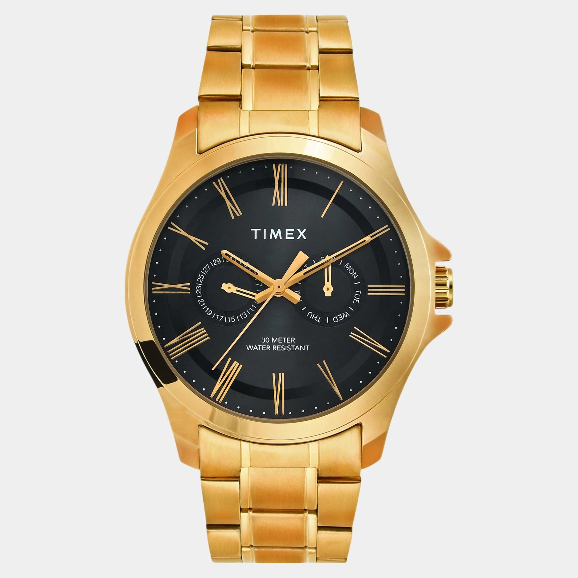 Men Quartz Black Dial Analog Stainless Steel Watch TW000X129