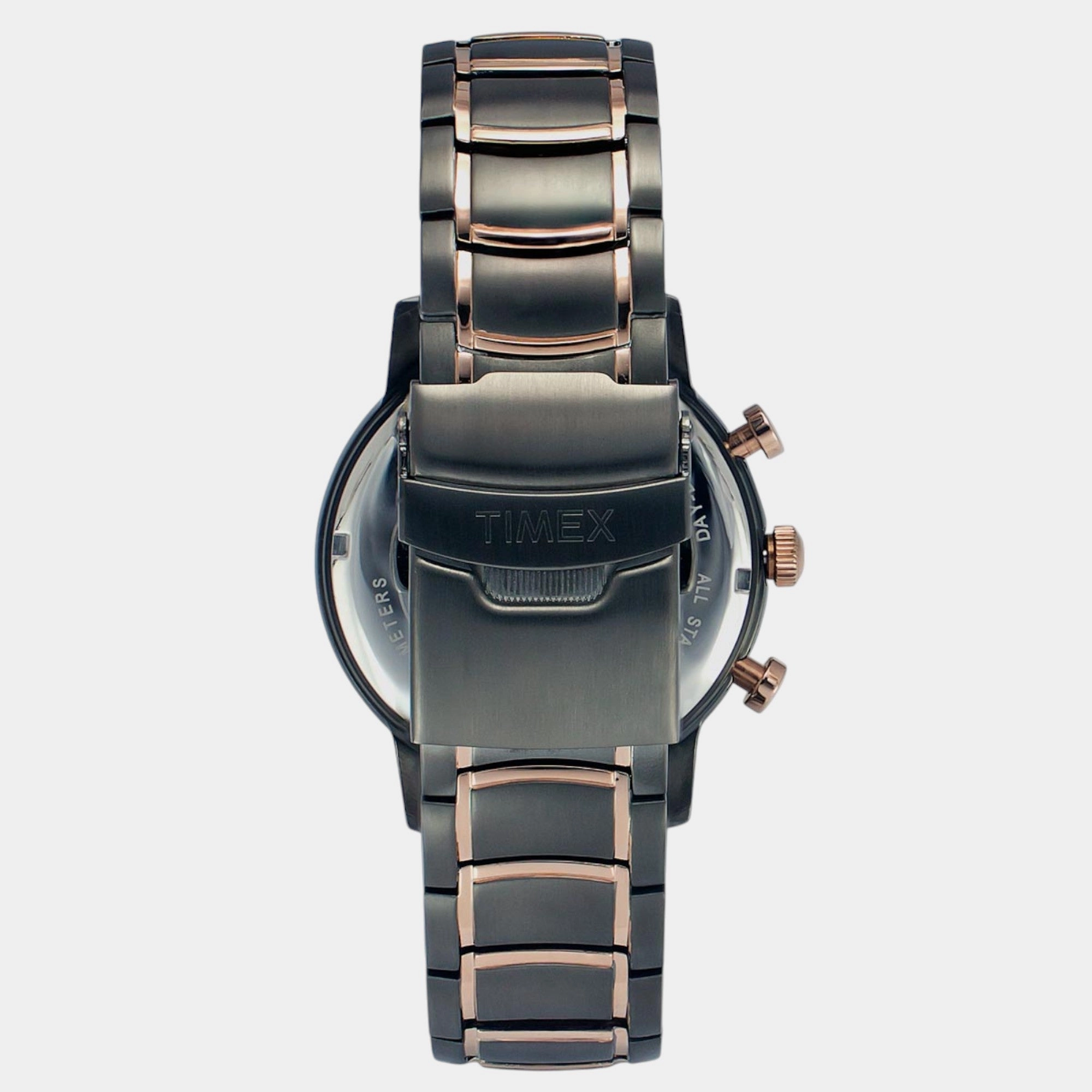 Men Quartz Black Dial Multi-Function Stainless Steel Watch TWEG20206