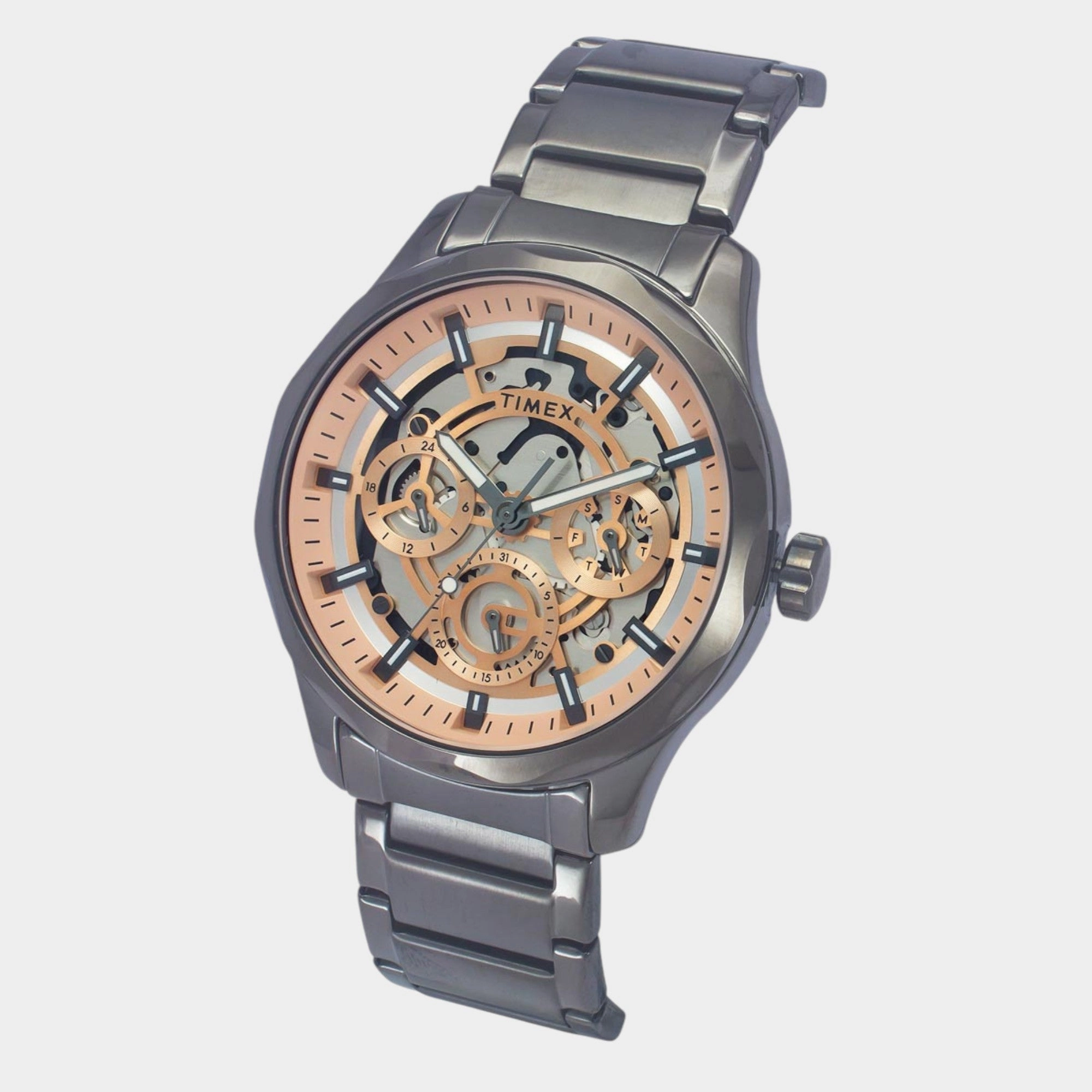 Men Quartz Copper Dial Multi-Function Stainless Steel Watch TW0TG7631