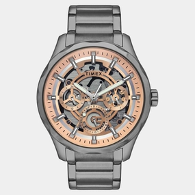 Men Quartz Copper Dial Multi-Function Stainless Steel Watch TW0TG7631