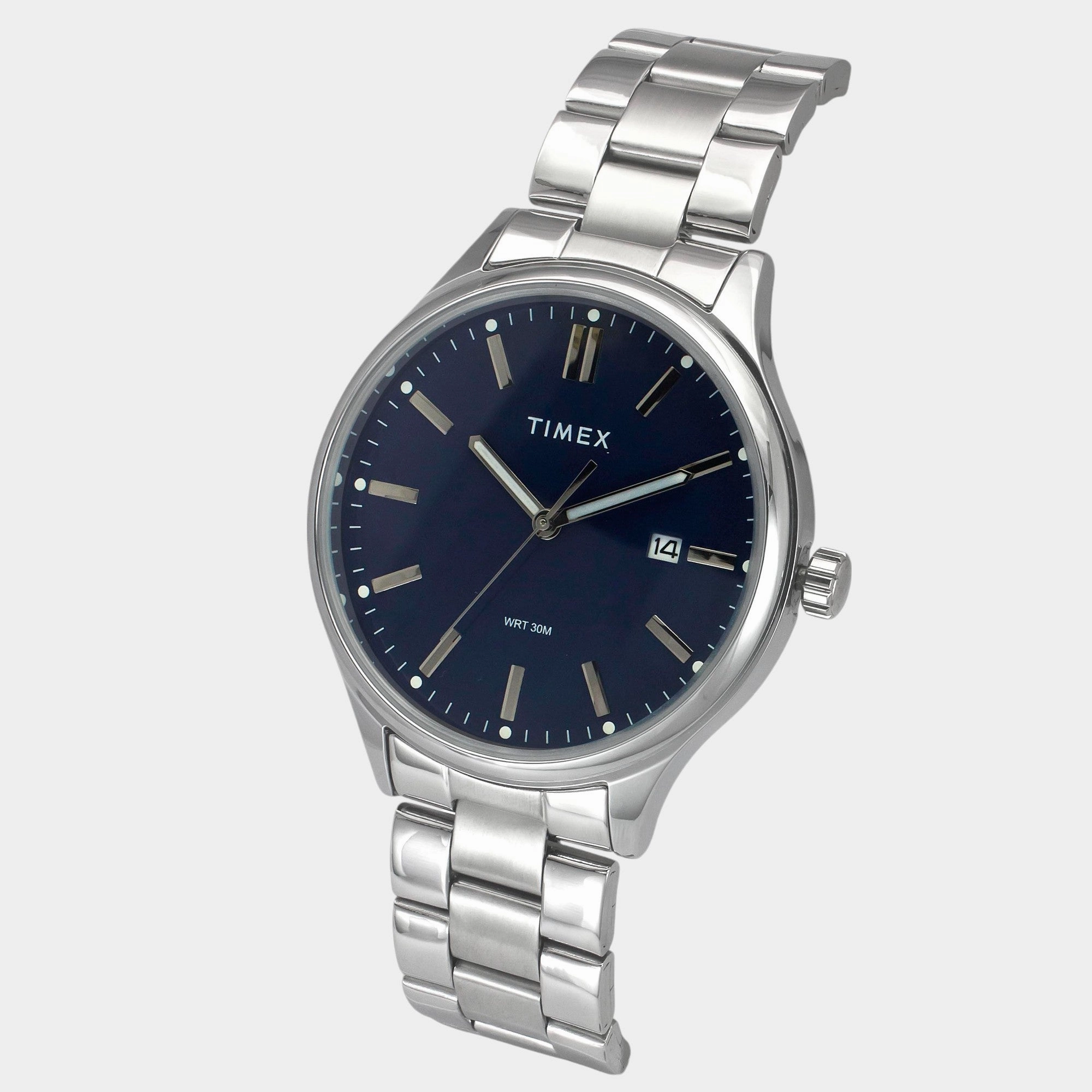 Men Quartz Dark Blue Dial Analog Stainless Steel Watch TWEG18429
