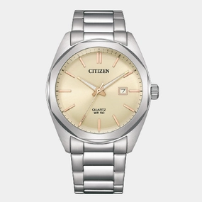 Men Quartz Gold Dial Analog Stainless Steel Watch BI5110-54B