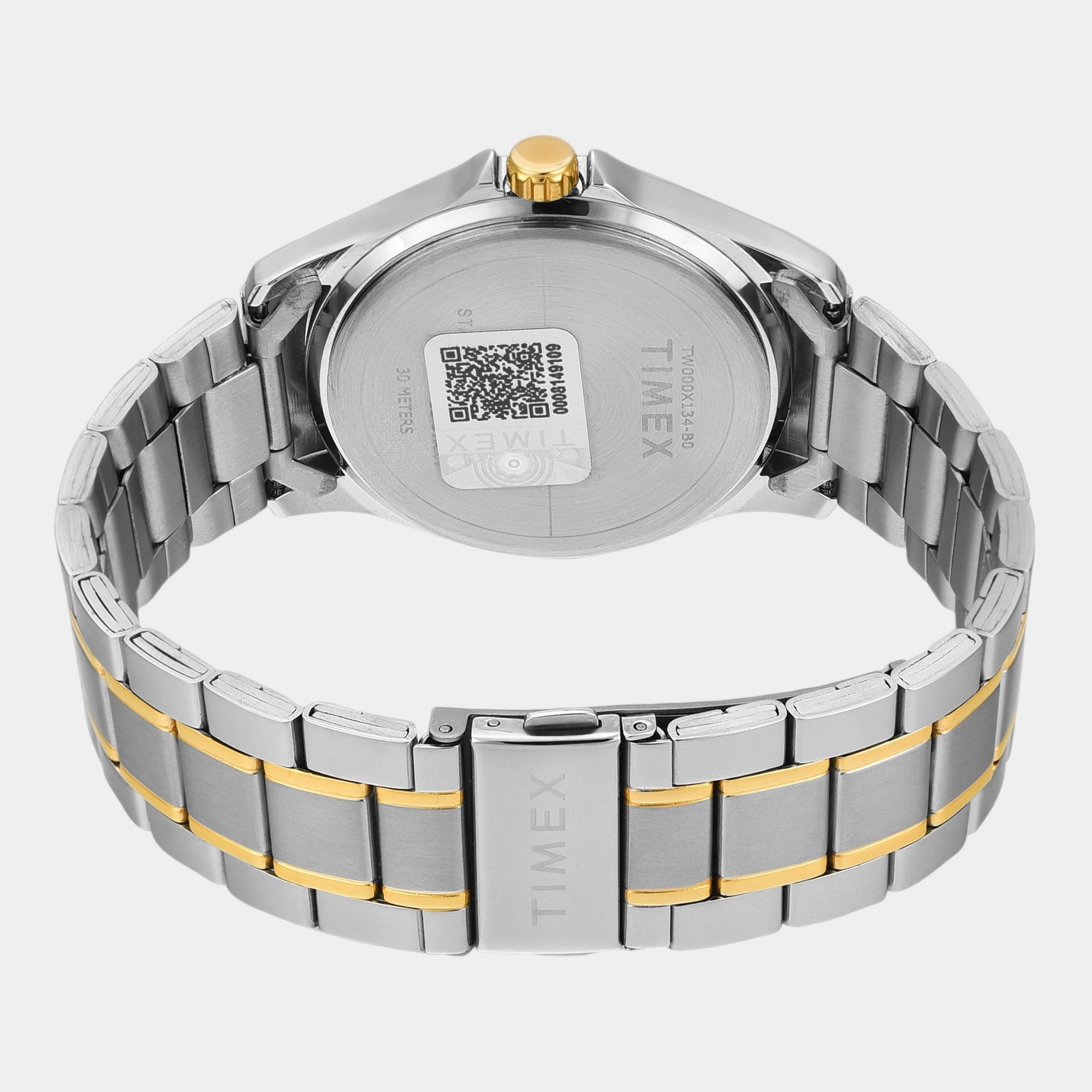 Men Quartz Silver Dial Analog Stainless Steel Watch TW000X134