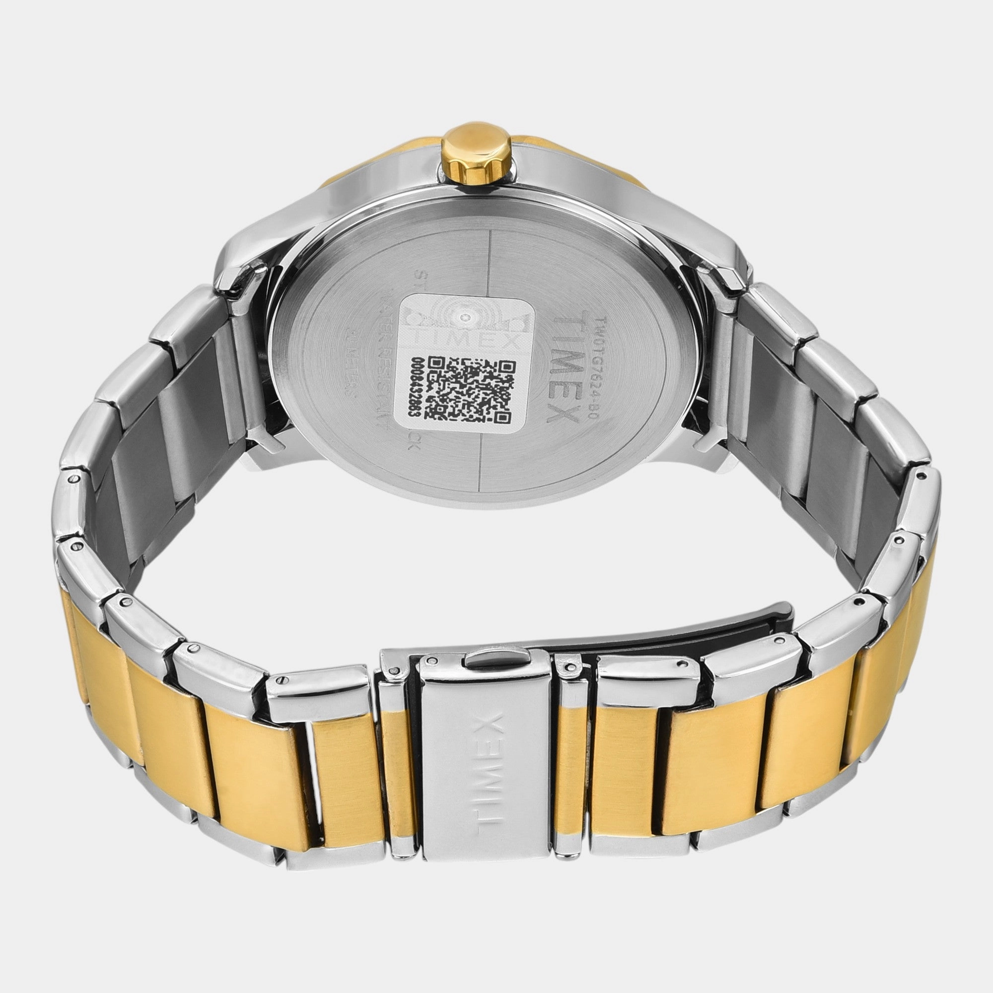 Men Quartz White Dial Multi-Function Stainless Steel Watch TW0TG7624