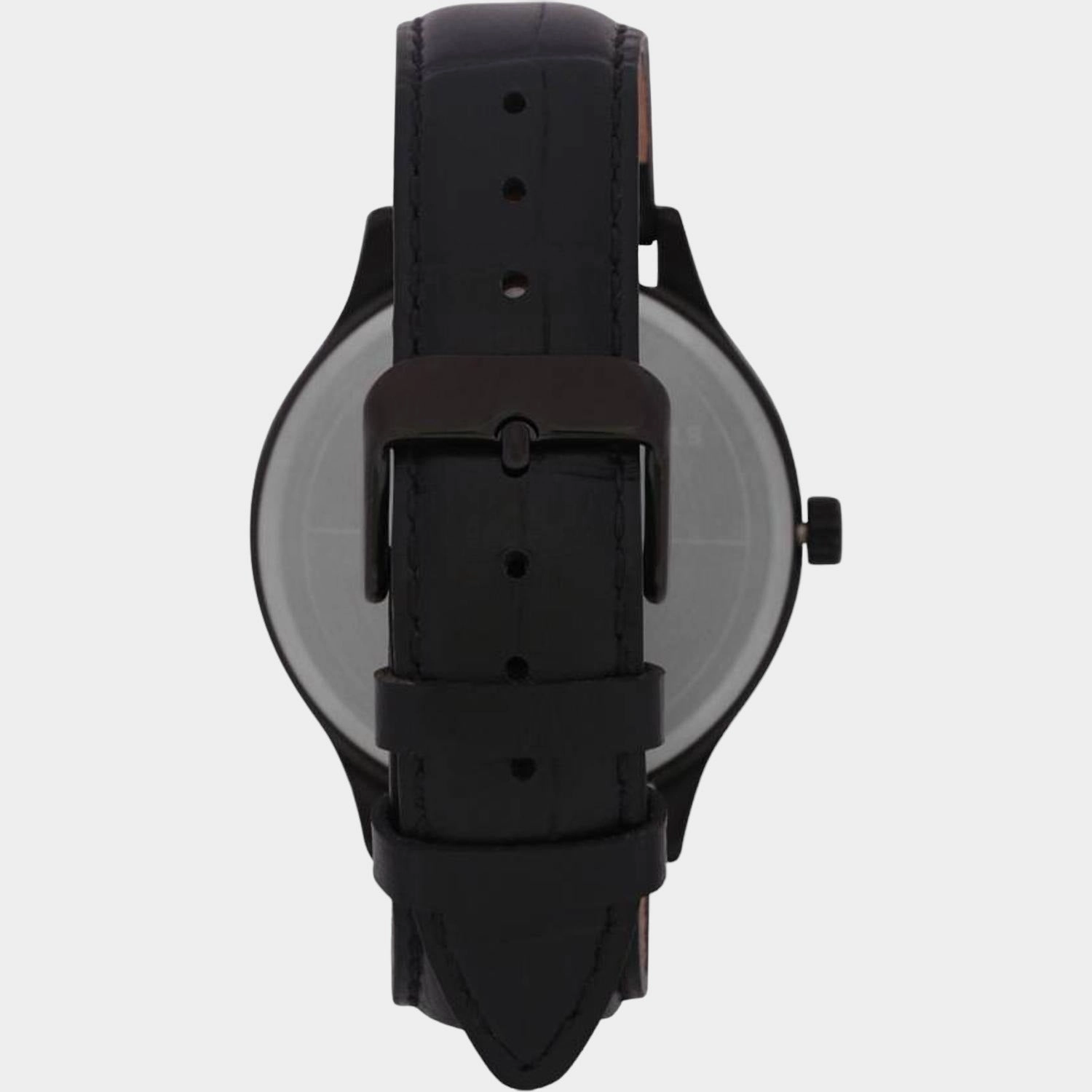 Men's Black Analog Leather Watch TWEG18403