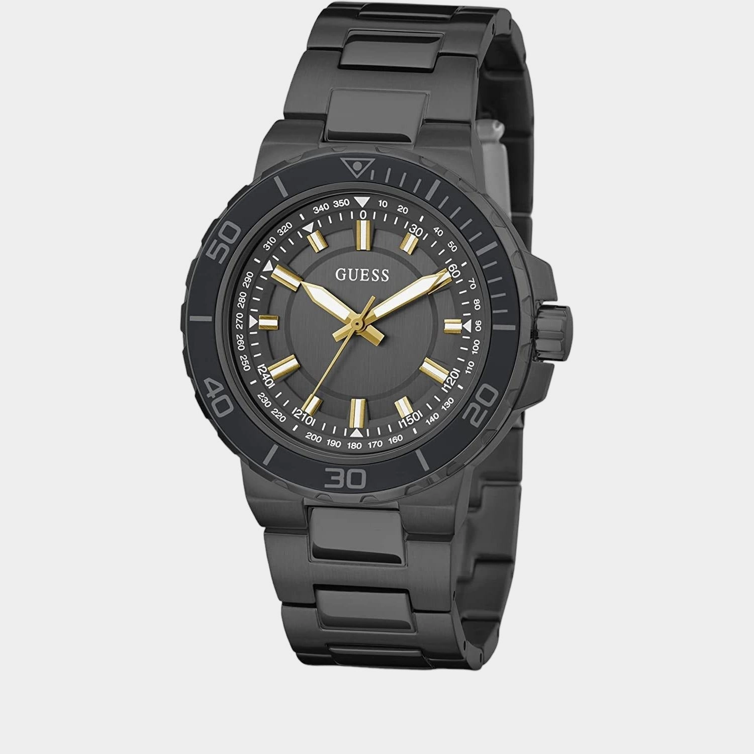 Men's Black Analog Stainless Steel Watch GW0426G3