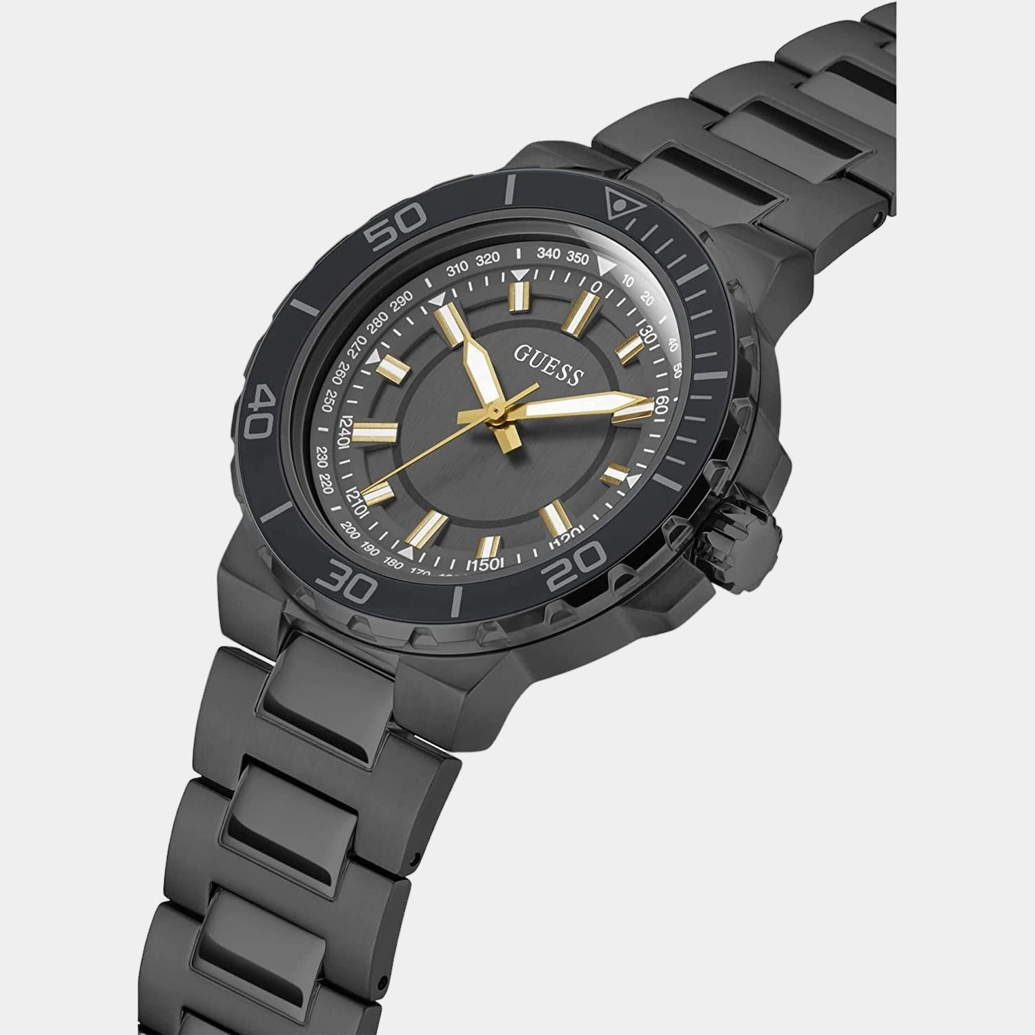 Men's Black Analog Stainless Steel Watch GW0426G3