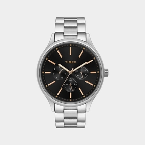 Men's Black Analog Stainless Steel Watch TWEG18408
