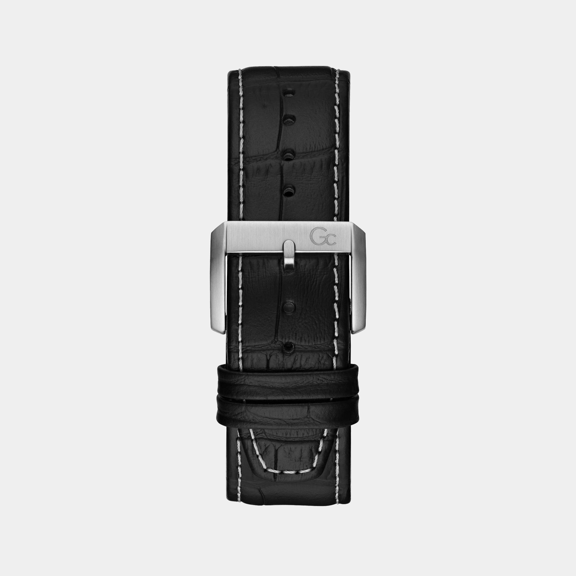 Men's Black Chronograph Genuine Leather Watch Z35003G4MF