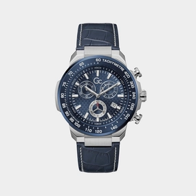 Men's Blue Chronograph Leather Watch Z35004G7MF