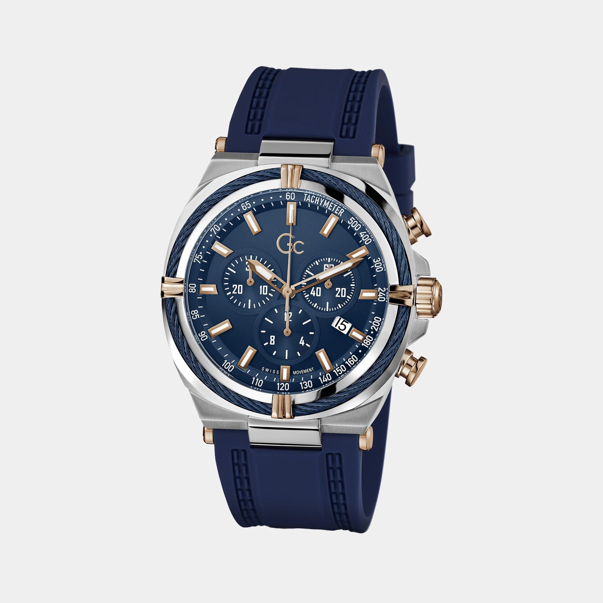 Men's Blue Chronograph Silicone Watch Z32003G7MF
