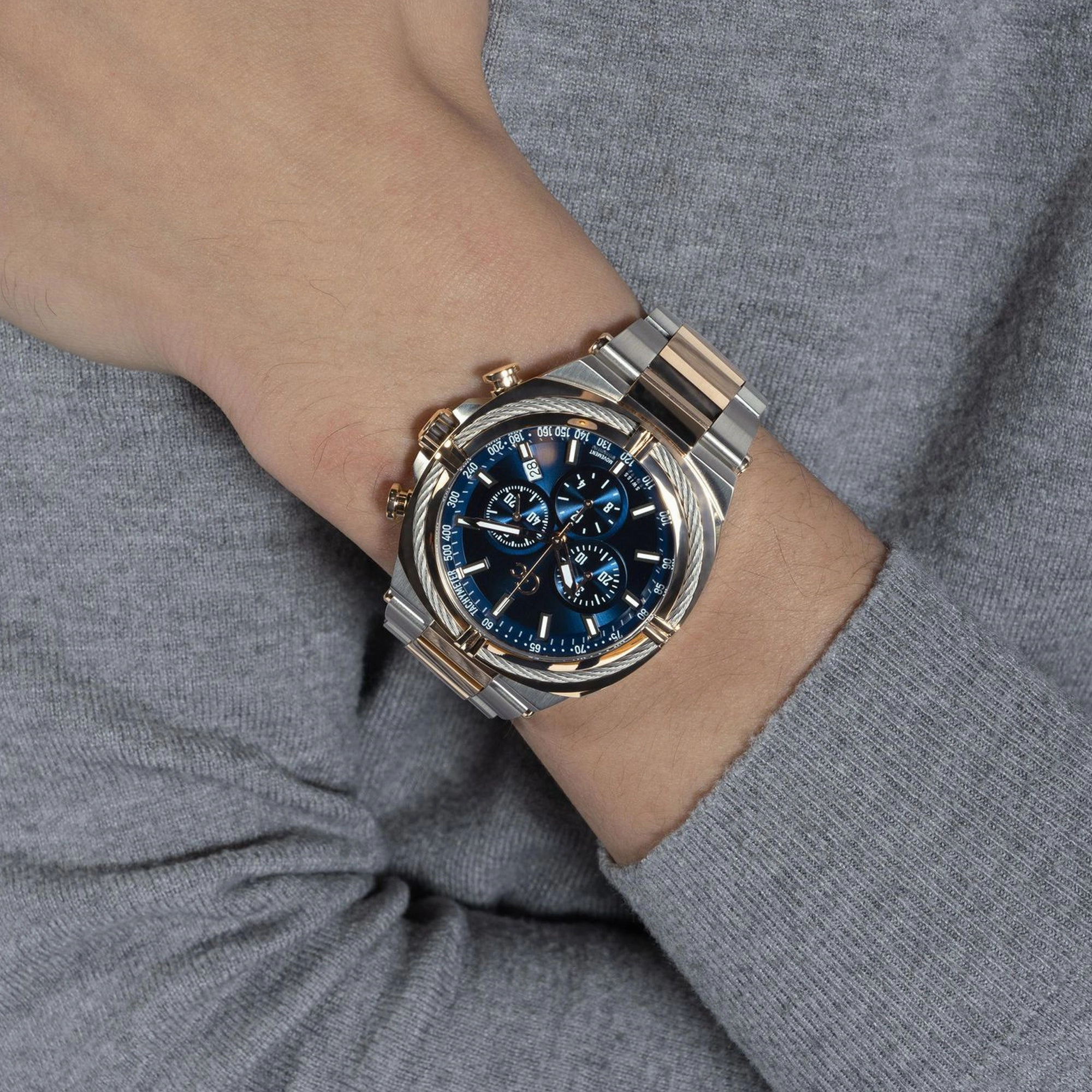 Men's Blue Chronograph Stainless Steel Watch Z32001G2MF