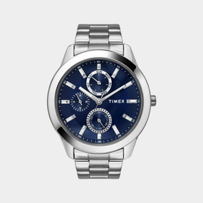 Men's Blue Dial Multi-Function Quartz Stainless Steel Watch TWEG18507