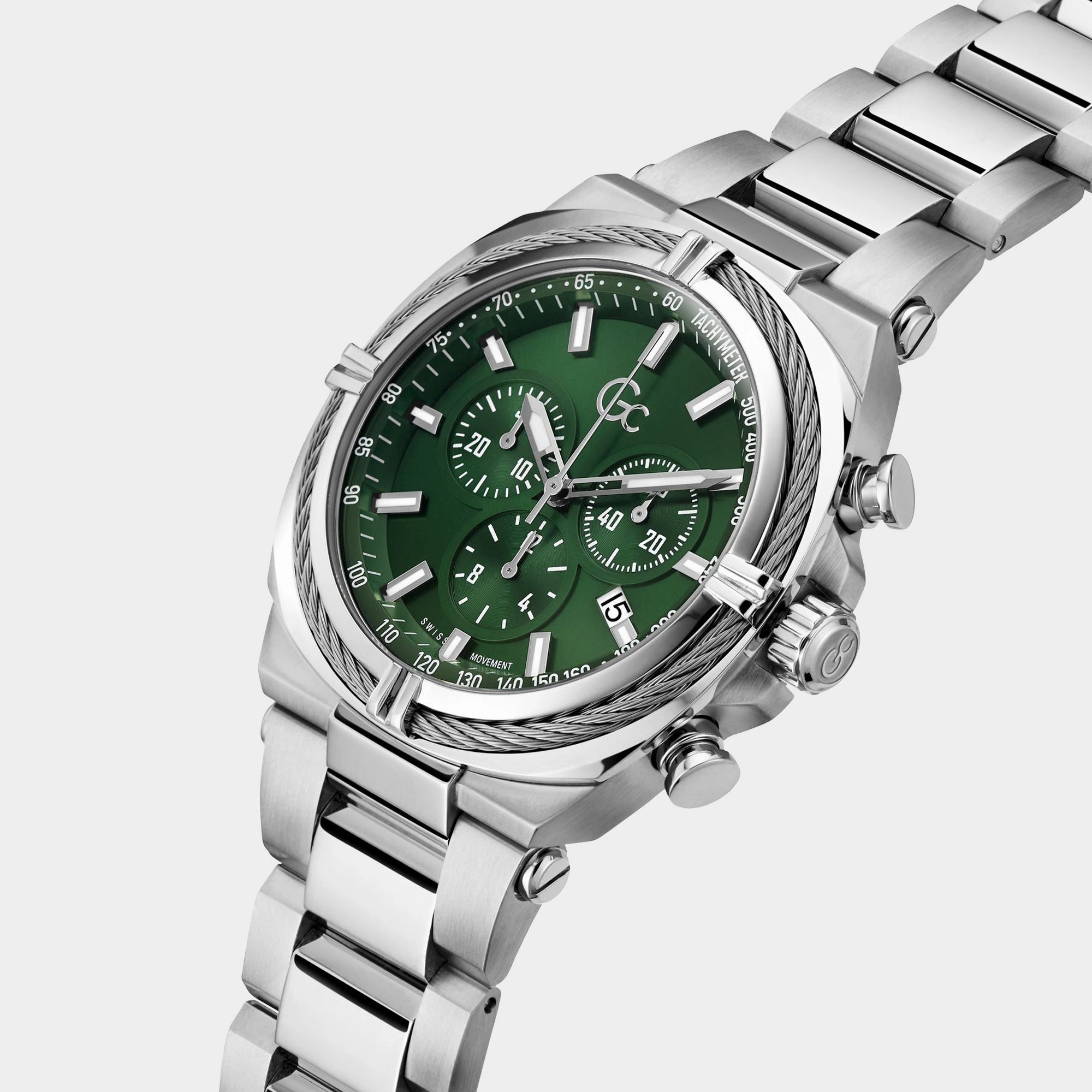 Men's Green Chronograph Stainless Steel Watch Z32002G9MF