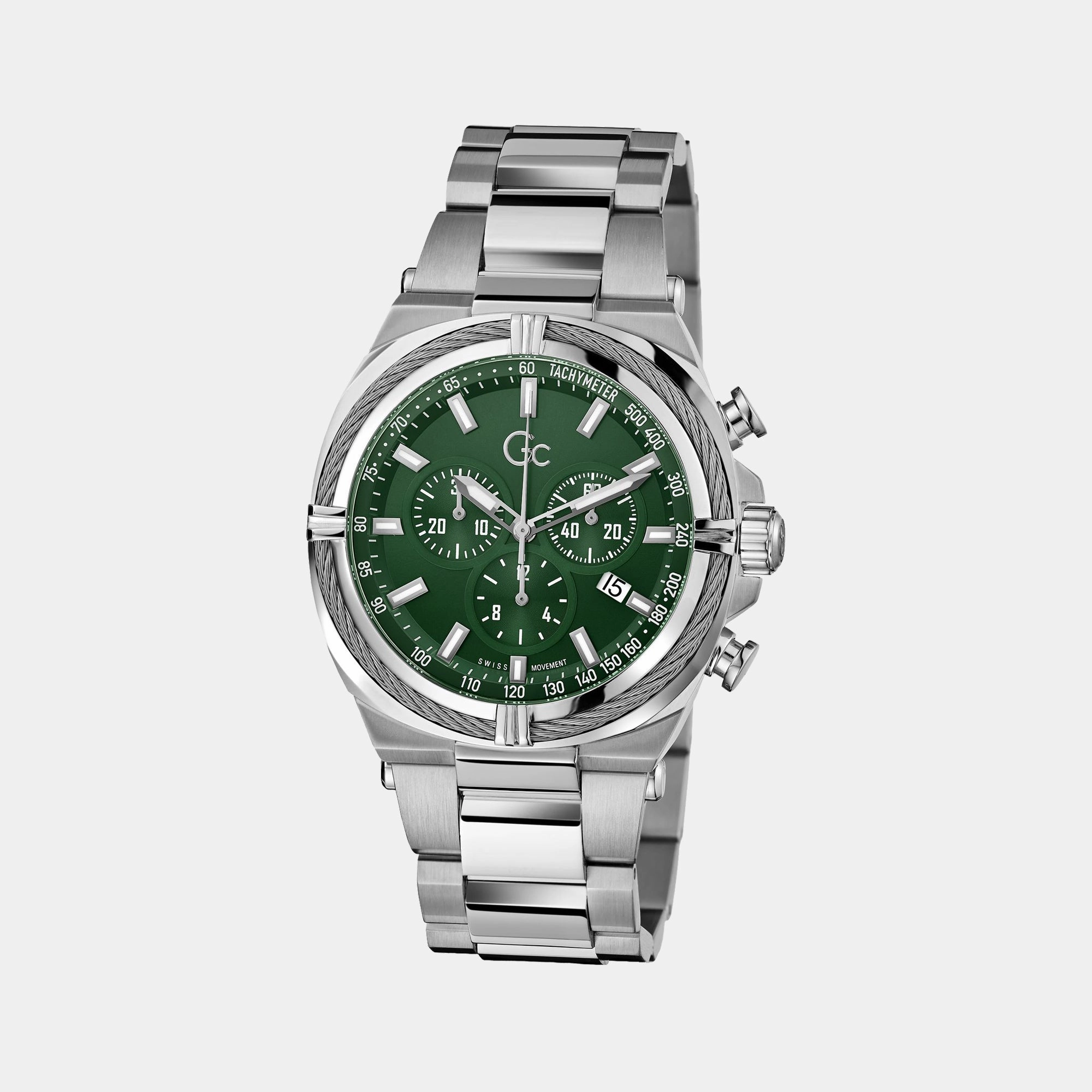 Men's Green Chronograph Stainless Steel Watch Z32002G9MF
