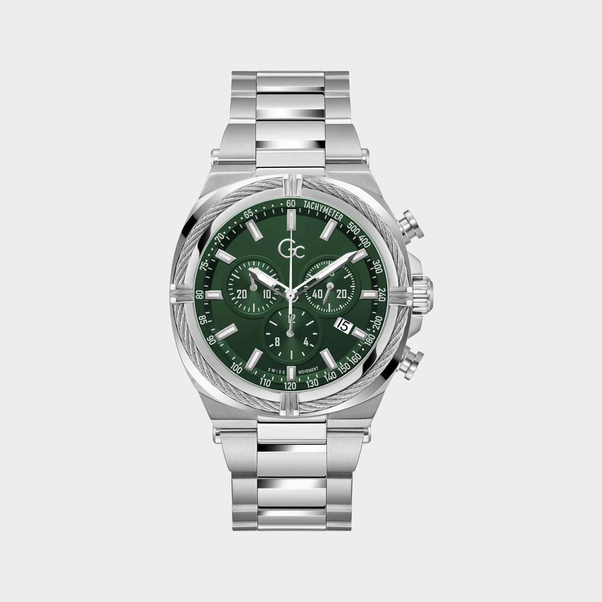 Men's Green Chronograph Stainless Steel Watch Z32002G9MF