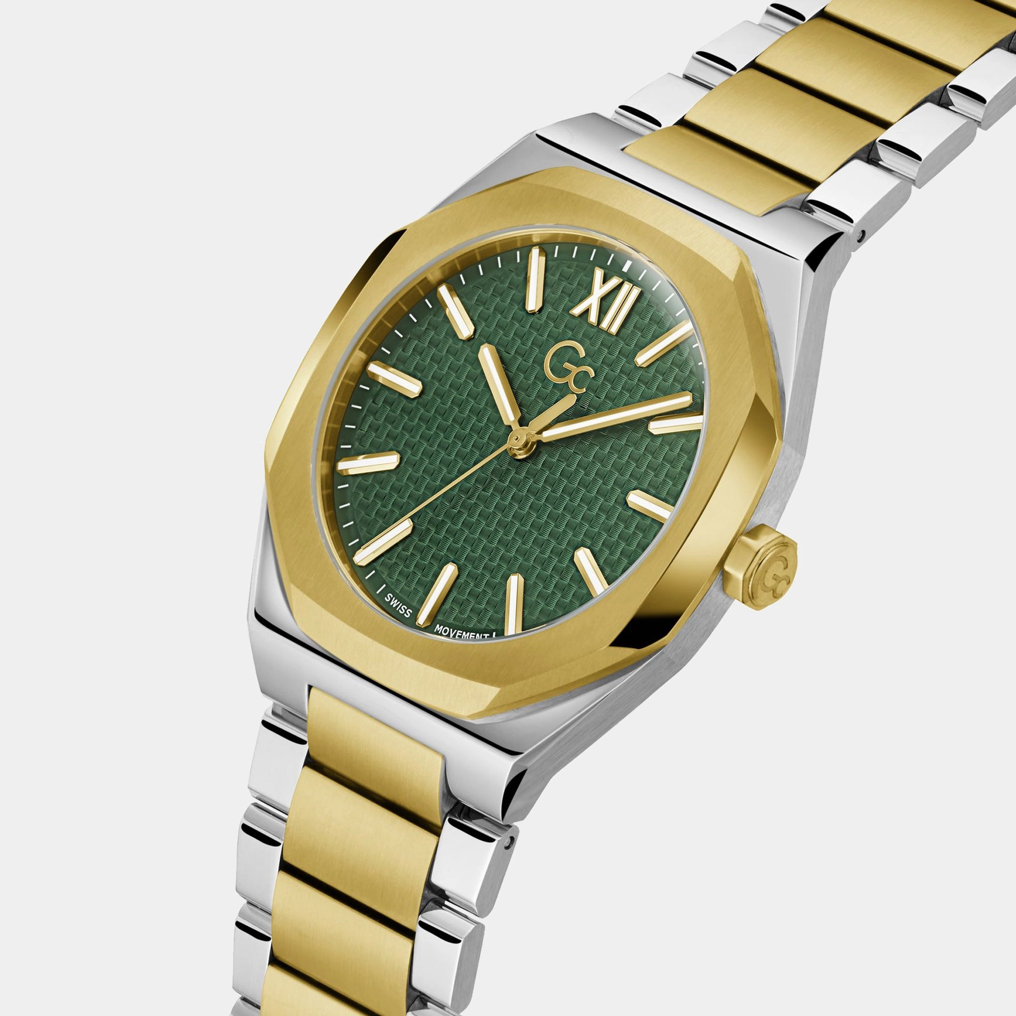 Men's Green Dial Analog Stainless Steel Watch Z26002G9MF