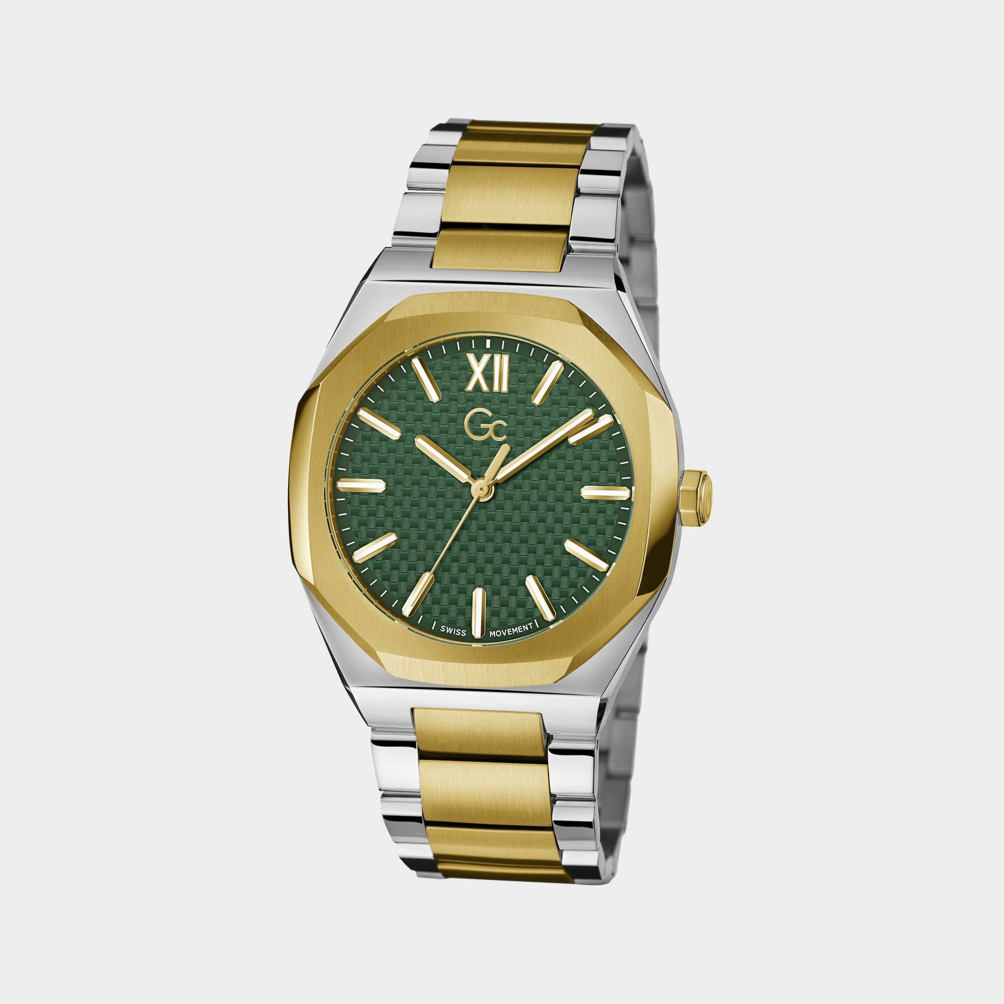 Men's Green Dial Analog Stainless Steel Watch Z26002G9MF