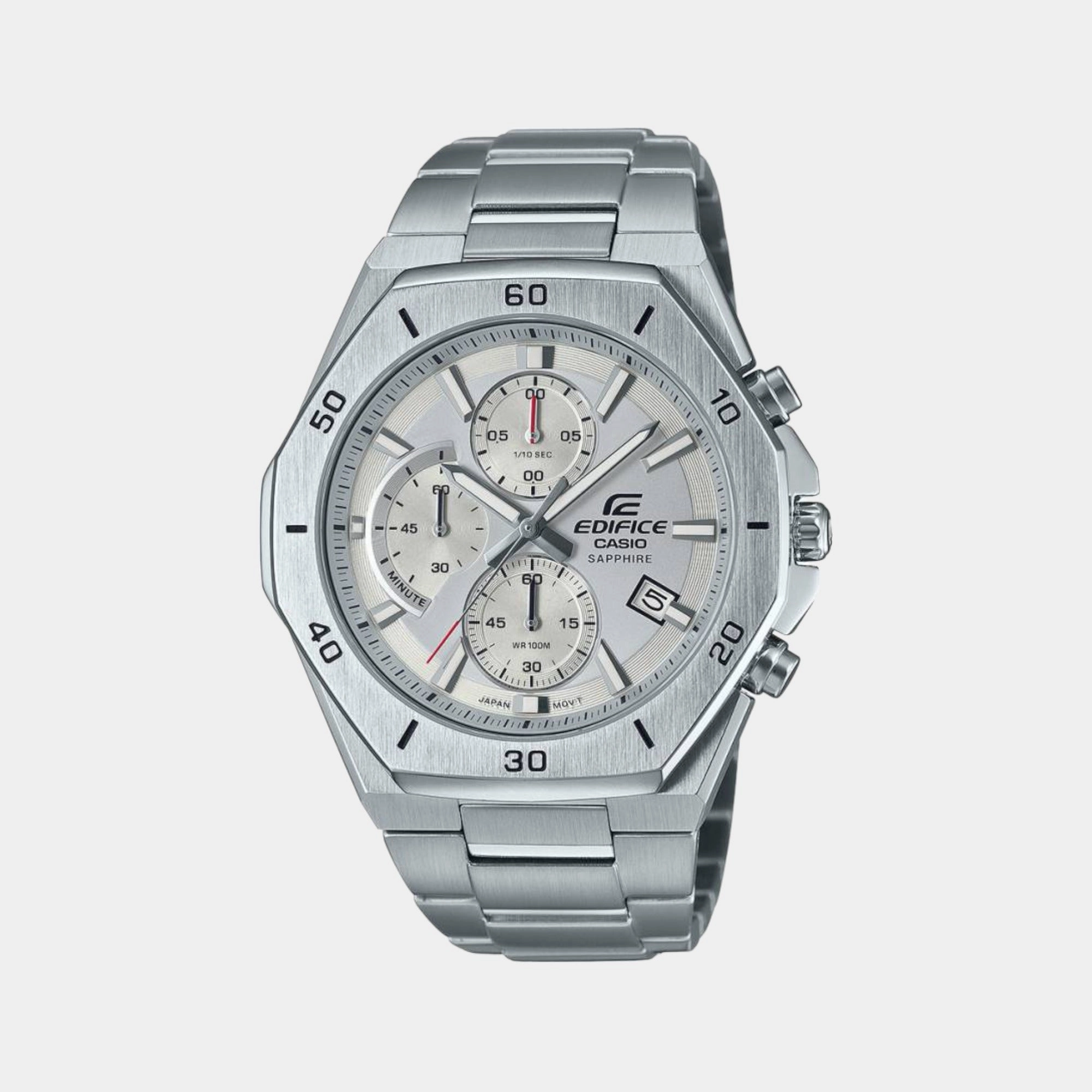 Men's Silver Chronograph Stainless Steel Watch EX552 - EFB-680D-7AVUDF
