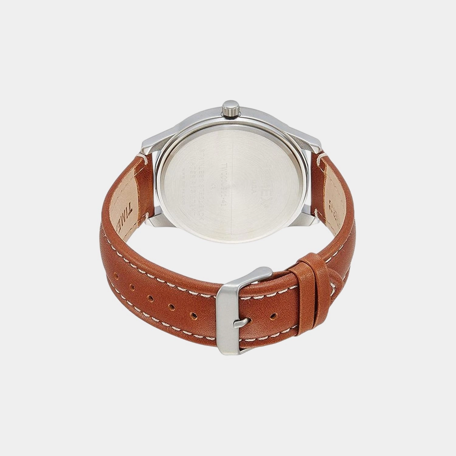 Men's White Dial Analog Leather Watch TW000U911