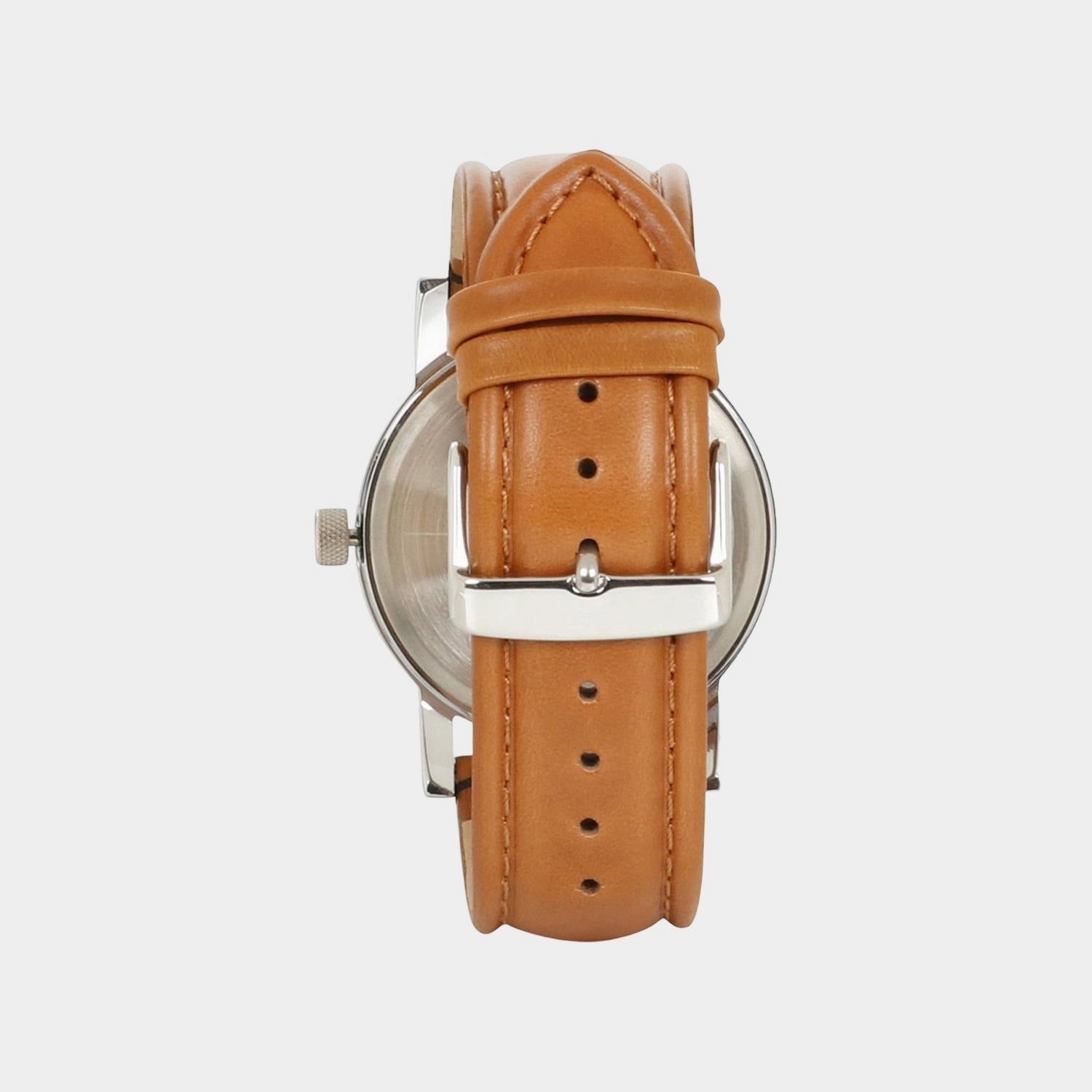 Men Silver Analog Leather Watch TWEG16605