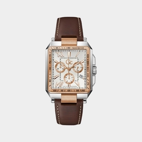 Men White Leather Chronograph Watch Z06002G1MF