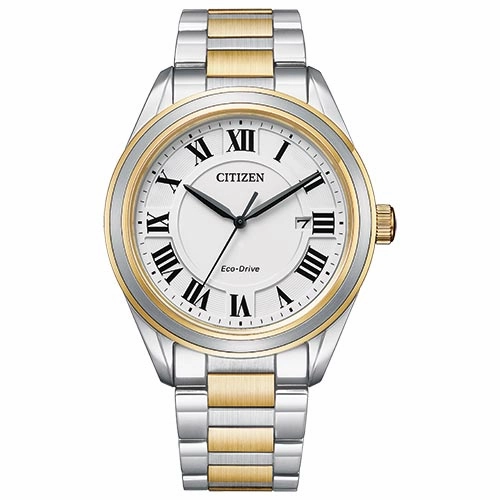 Mens Two Tone Stainless Steel Bracelet Watch