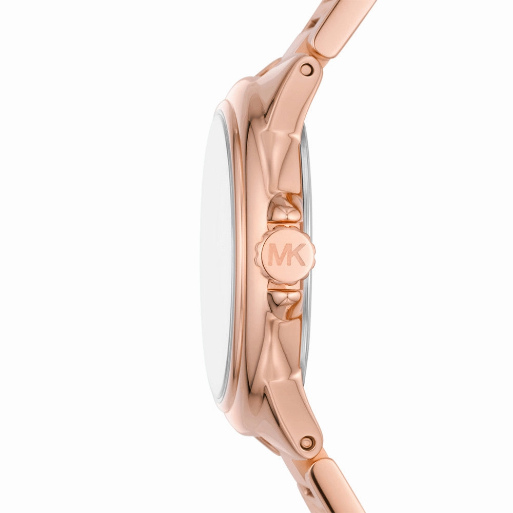 Michael Kors Camille Three-Hand Rose Gold-Tone Stainless Steel Watch MK7256