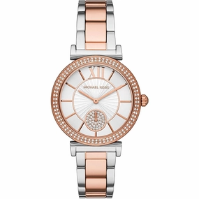 Michael Kors Women's Watch - Abbey White Dial Two Tone Steel Bracelet | MK4616