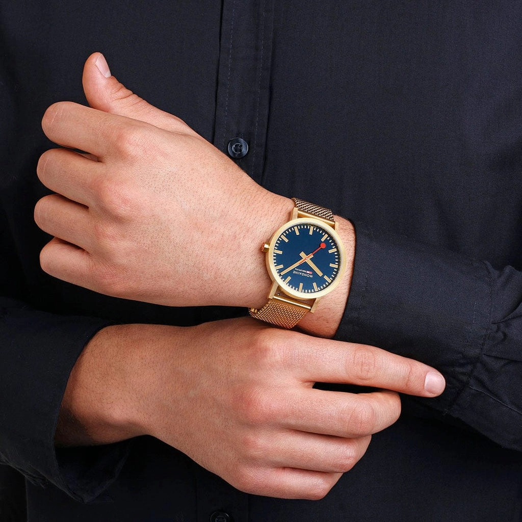 Mondaine Classic Deep Ocean Blue Stainless Steel Watch A660.30360.40SBM