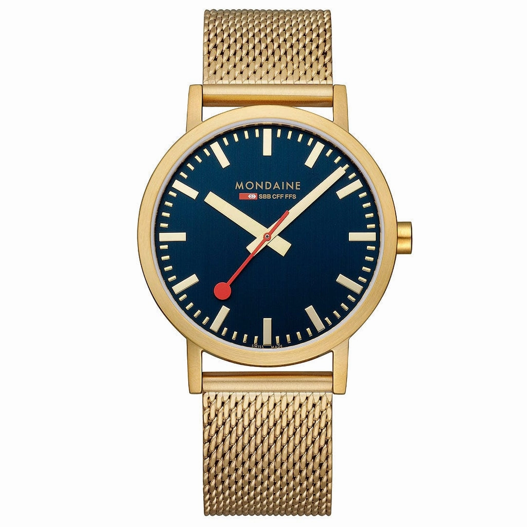 Mondaine Classic Deep Ocean Blue Stainless Steel Watch A660.30360.40SBM