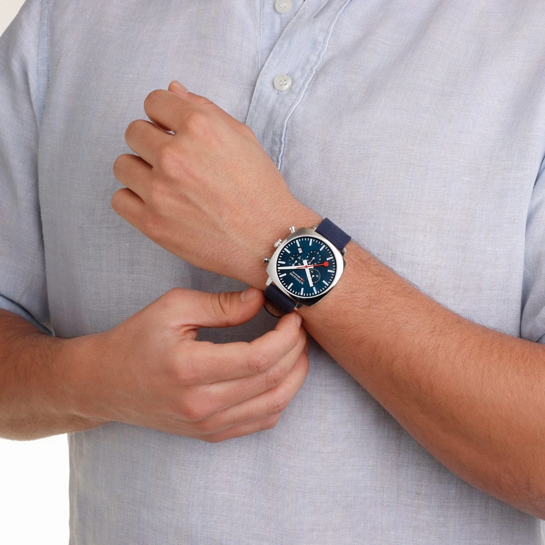 Mondaine Cushion Ocean Blue Watch MSL.41440.LD.SET