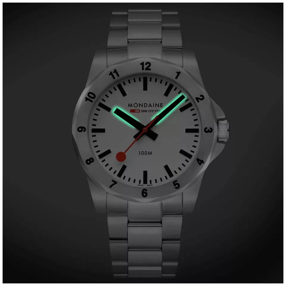 Mondaine Numeri White Dial Stainless Steel Bracelet Watch MSN.4211B.SK
