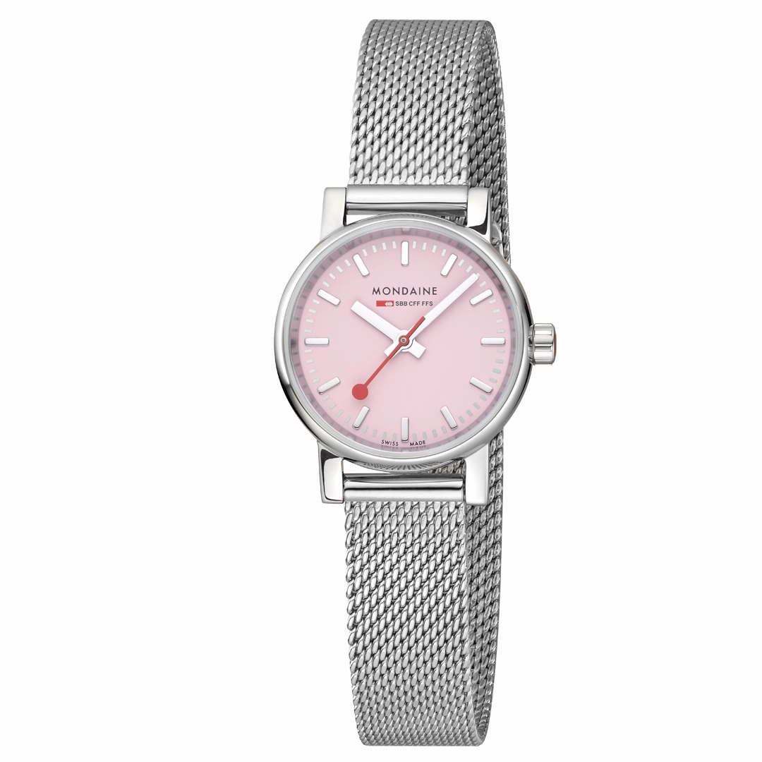 Mondaine Official Swiss Railways Evo2 26mm Sunrise Pink Watch MSE.26130.SM