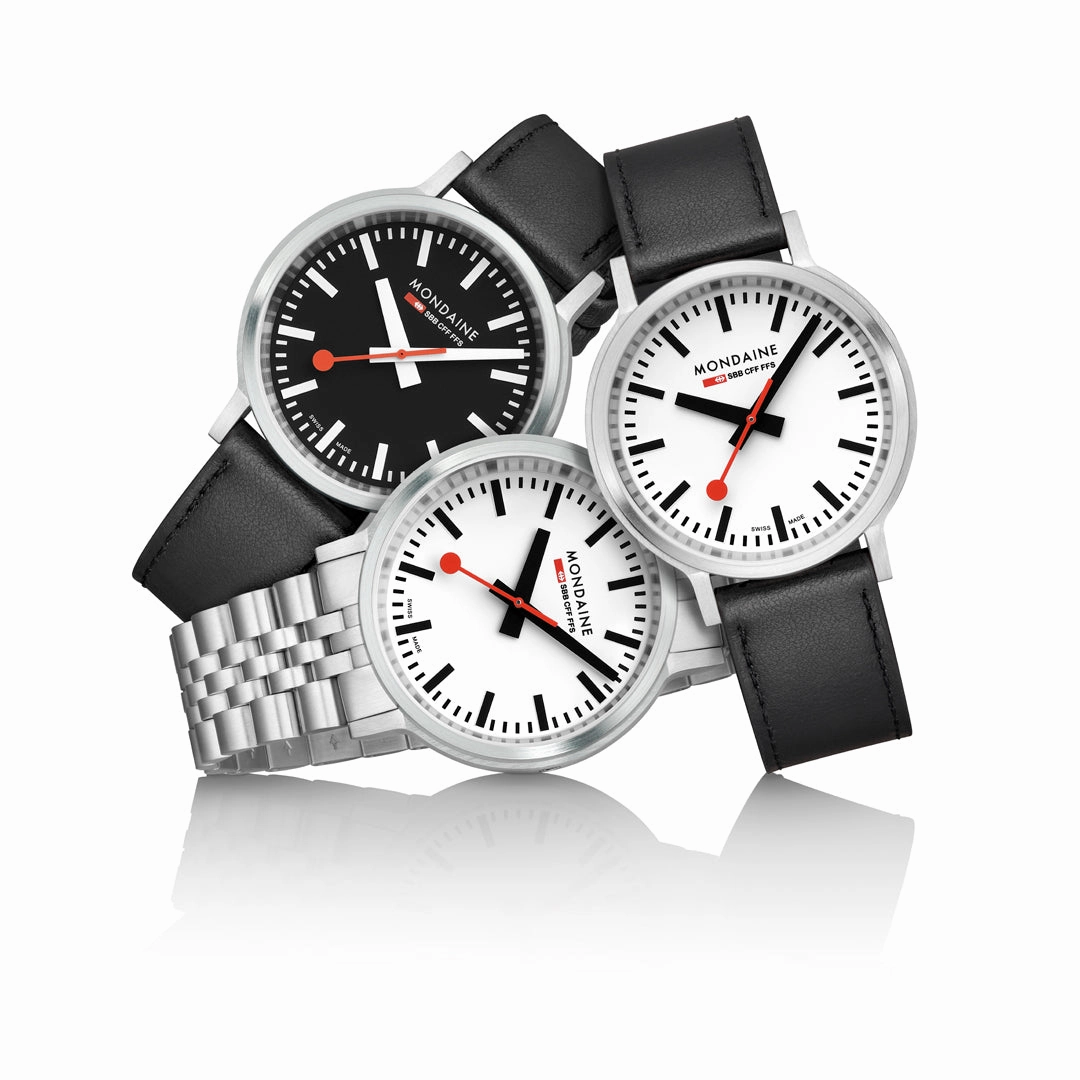 Mondaine Stop2go Backlight White Dial Stainless Steel Watch MST.4101B.SJ.2SE