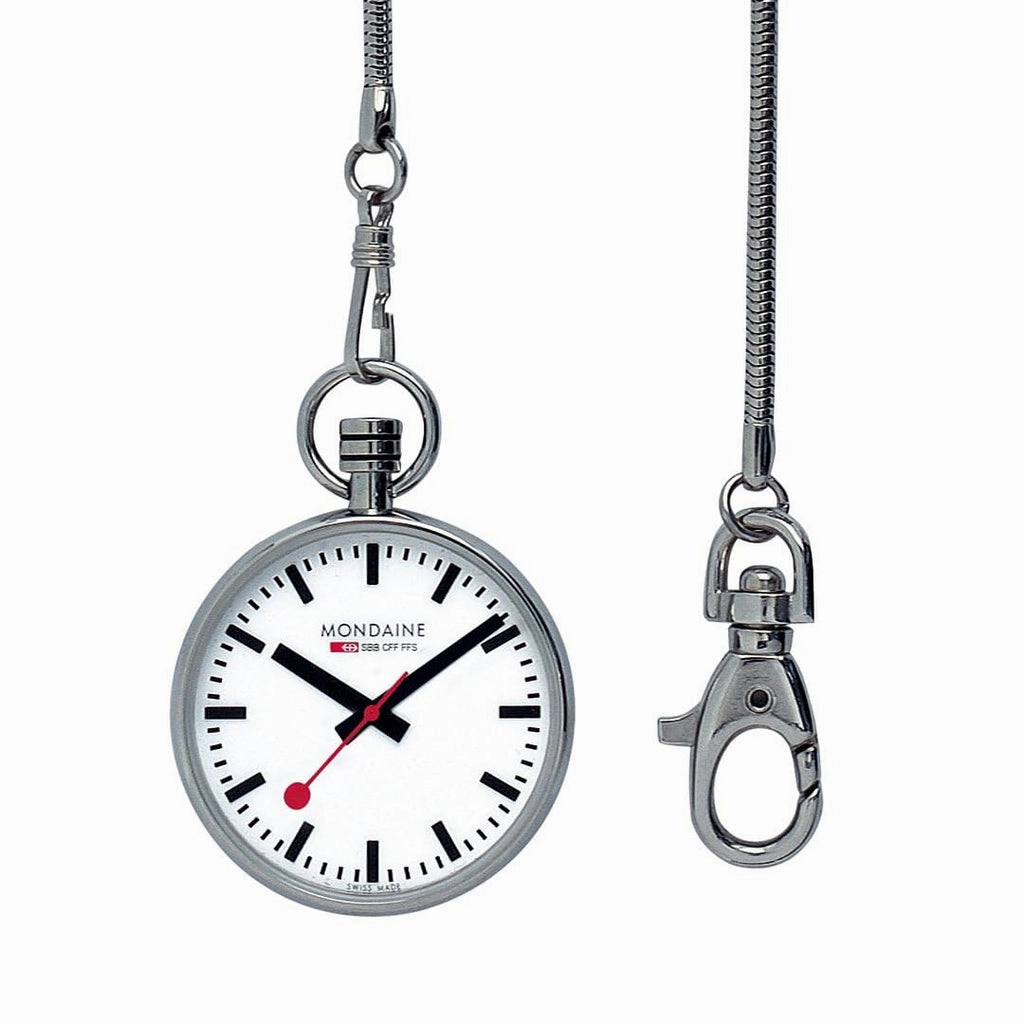 Mondaine White Dial Pocket Chain Watch A660.30316.11SBB