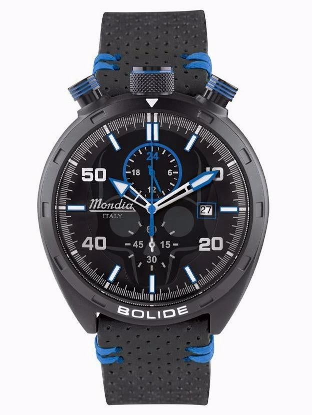 Mondia Italy Bolide Skull Men's Watch Blue MI-789-BK-BKBL-CP