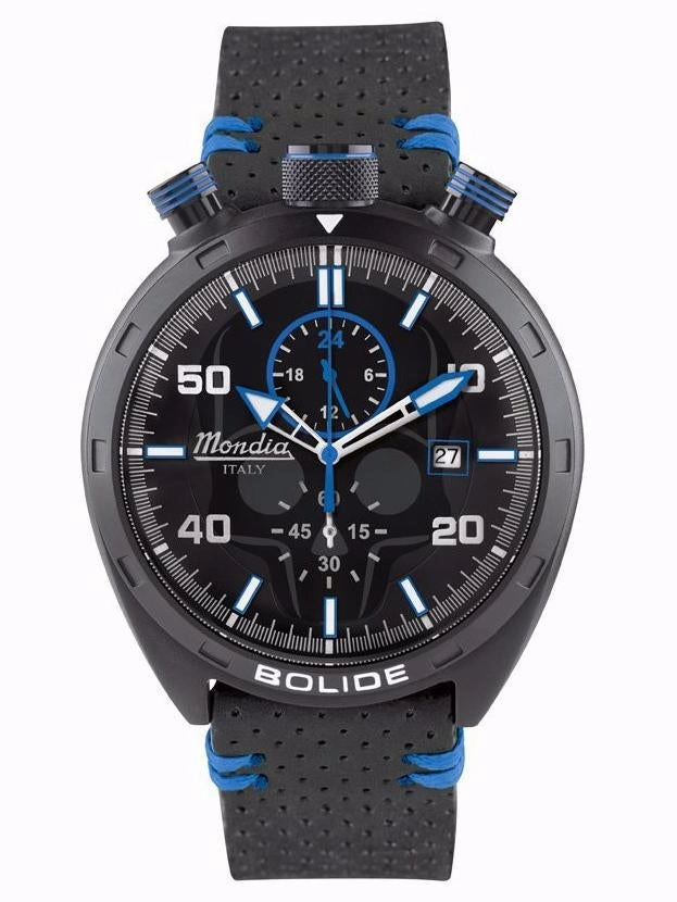 Mondia Italy Bolide Skull Men's Watch Blue MI-789-BK-BKBL-CP