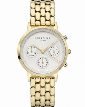 Montre Rosefield GABBY Chrono blanc or jaune NWG-N90
