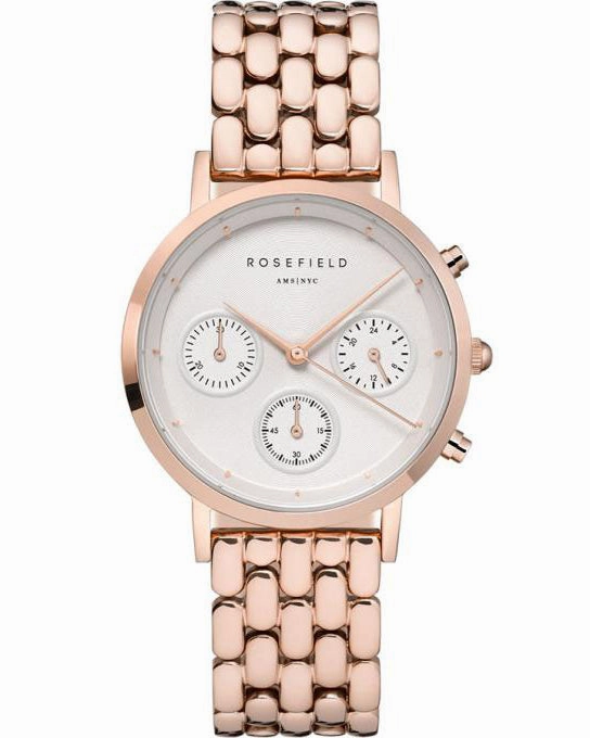 Montre Rosefield GABBY Chrono blanc rose gold NWG-N91