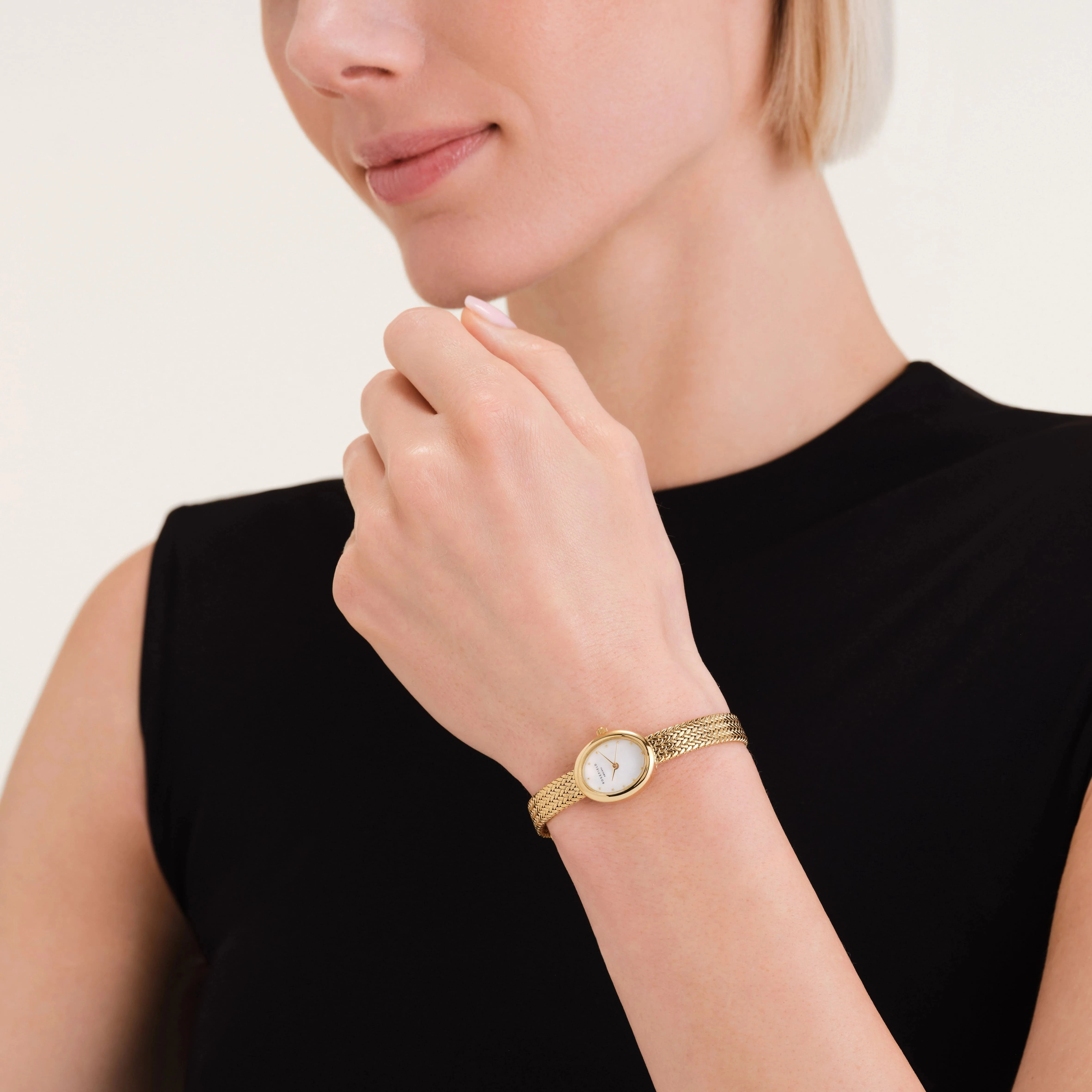 Montre Rosefield Mini Oval Or M02