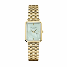 Montre Rosefield Octagon XS Mint Green Gold O71