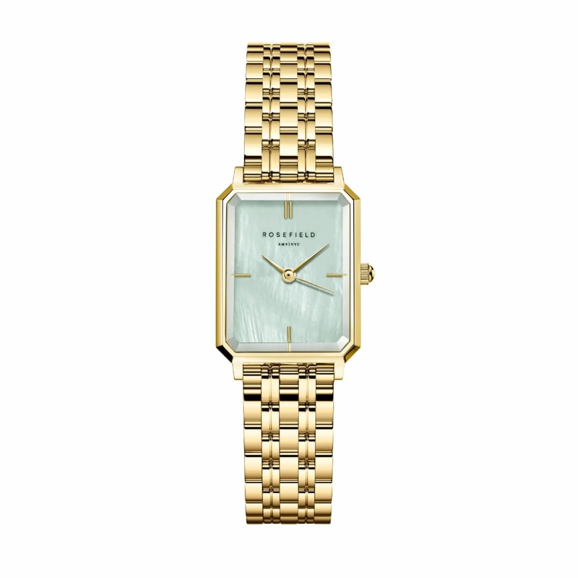 Montre Rosefield Octagon XS Mint Green Gold O71