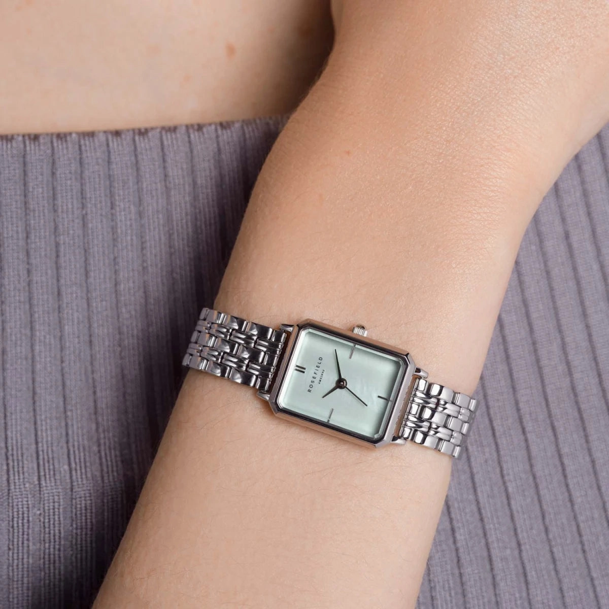 Montre Rosefield Octagon XS Mint Green Silver O72
