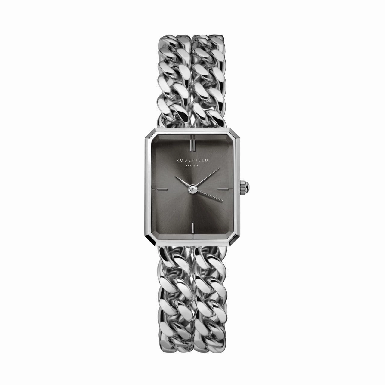 Montre Rosefield Octagon XS Studio Double Chain Argent O78