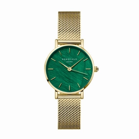 Montre Rosefield Small edit meraude Maille Or SE72