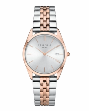 Montre Rosefield THE ACE Sunray Argent Duo Argent Dor Rose ACSRD-A06